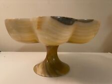 Beautiful Large Vintage Carved Polished Agate Bowl picture