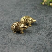 Solid Brass Hedgehog Figurine Animal Statue Toy Ornament Miniature Gift Tea Pet picture