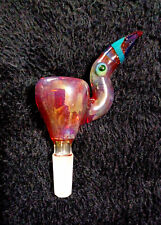 10mm Tobacco bowl Male- Glass Toucan art piece -made in the USA picture