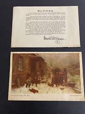 1930S JAMES CRAWFORD THOM ORIGINAL CHRISTMAS CARD picture
