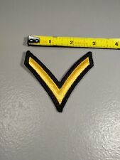 Vintage US WWII Army Chevron Green & Gold Stripe Patch VG+ (A14) picture