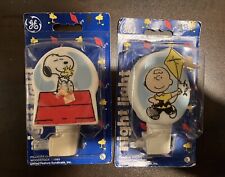 Vintage Snoopy Peanuts Charlie Brown GE Night Light Original New Package Lot picture