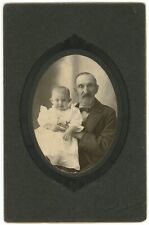 Circa 1880'S Cabinet Card Adorable Image of Grandpa w. Child Seidel Tomahawk, WI picture