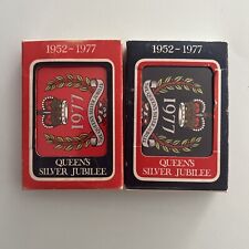 Vintage 1977 QUEEN ELIZABETH II  2 Playing Cards Silver Jubilee Edition Sealed picture