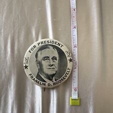1944 V VICTORY FDR Franklin D. Roosevelt campaign pin pinback button 2.25” picture