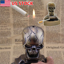 1x Skull Shape Cigarette cigar Ashtray Ash Tray with Refillable lighter Novelty picture