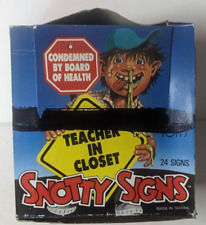 RARE 1986 Topps Snotty Signs 24 Factory Sealed Packs/Signs picture