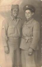 WW2 Handsome Soldiers Intimate African American White interracial gay int GUN  picture