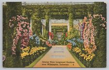 Interior View Longwood Gardens near Wilmington Delaware DE 1940 Postcard picture