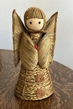 Vintage 1979’s Burlap Cardboard Angel Tree Topper Made In Taiwan picture