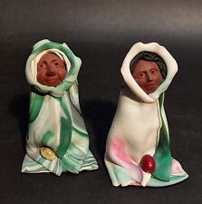 Two Native American Whaka Hey Polymer Women Figurines Marked picture