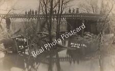 RPPC Pennsylvania Railroad Bridge 141 in Perrysville Ohio 1913 Disaster Postcard picture
