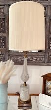 Vintage French Cut Crystal And Brass Lamp - Hollywood Regency picture