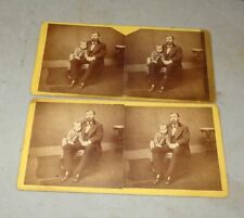 2 Stereoviews A Boy and his Father picture