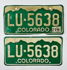 Set of 2 Vintage 1970’s COLORADO License Plates picture