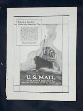 Magazine Ad - 1921 - U.S. Mail Steamship Company picture