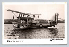 RPPC RAF Short Bros Rangoon Flying Boat Biplane FLIGHT Photograph Postcard picture