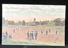 Vintage Postcard Brooklyn NY Croquet Grounds at Prospect Park Men in period dres picture