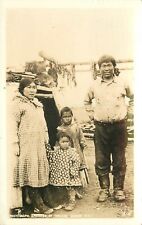 Postcard RPPC Photo 1945 Alaska Eskimo Family 22-13756 picture