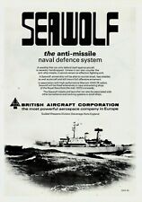 vtg 70s SEAWOLF ANTI-MISSILE NAVAL DEFENSE SYSTEM MAGAZINE AD British Aircraft C picture