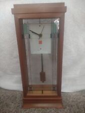 Bulova Frank Lloyd Wright Willits Mantel Pendulum Clock WB1839 Walnut Finish  picture