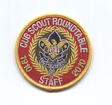 1910 2010 BSA Centennial Cub Scout Roundtable STAFF Patch picture