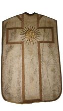 Antique Gold/White Roman Chasuble with Hand Done Embroidery picture