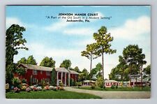 Jacksonville FL-Florida, Johnson Manor Court, Advertising c1948 Vintage Postcard picture