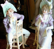 Antique French Porcelain Couple Figurines, 7.5