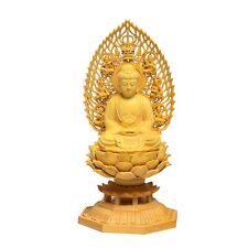 Japanese Buddhist Statue Shaka-Nyorai 釈迦如来 6.89  inch Amulet Wooden Japan picture