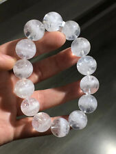 16mm Natural white Phantom Ghost Garden Quartz Crystal Beads Bracelet AAA picture