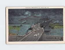 Postcard Municipal Free Bridge St. Louis Missouri USA picture