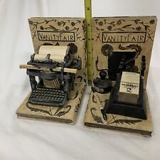 Vanity Fair Bookends Vintage Typewriter Writer Gift Books Ruler Leile Set Of 2 picture