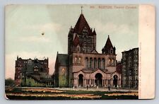 Trinity Church Boston Massachusetts Vintage Unposted Postcard picture