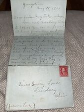 Antique 1921 Pre Great Depression Youngstown OH Letter Mentions Poor Job Outlook picture