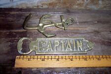 vintage brass captain nautical bottle opener boat anchor hat hook picture