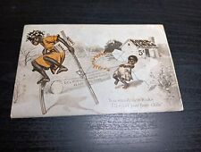 c1890's Souvenir Trade Card Korn Kinks Cereal, Flying a Kite, Walking on Stilts picture