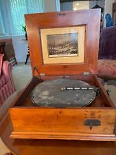 Rare Antique Regina Music Box c 1900 with Nine Playing 15.5' Discs picture