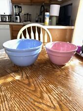 hall vintage mixing bowl  light blue 1096  light pink 1095 picture