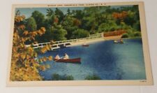 1930s linen postcard boats  WINDSOR LAKE Greenfield Park Ulster County New York picture