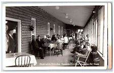Kakabeka Ontario Canada Postcard Kakabeka Falls Inn Verandah c1940's RPPC Photo picture