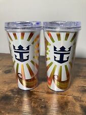 Royal Caribbean Cruise Coca Cola Soda Insulated Cup Tumbler Sealed Lot Of 2 picture