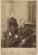 1890s Funeral Director Photograph 4 x 6 Cardstock Antique Paper Ephemera picture