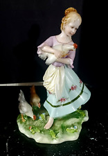 Antique Italian Capodimonti Porcelain Figurine, Peasant Girl, 6