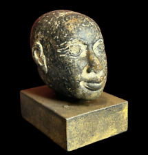RARE MASTERPIECE ANTIQUE HEAD Pharaonic Priest Of Ancient Egyptian Antiques BC picture
