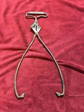 Vintage Single Handle Ice Block Tongs, Crescent Creamery in Sioux Falls, SD. picture