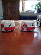 Vintage Royal Norfolk Holiday Camper Trailer Cocoa Mugs. 8oz. NEW picture
