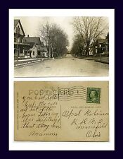 OHIO ASHLAND WASHINGTON ST REAL PHOTO POSTED 1909 TO OPAL ROBINSON, MANSFIELD picture