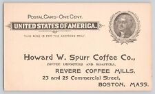 Postcard Advertising Massachusetts Boston Howard Spurr Coffee Co Unposted 1902 picture