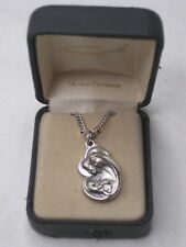 Holy Family Sterling Silver medal necklace pendant Creed Christian jewelry picture